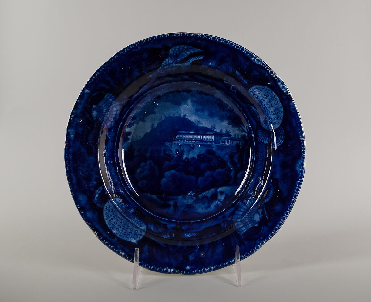 Plate, Enoch Wood &amp; Sons (British, active Burslem, 1818–46), Earthenware, transfer-printed, British (American market)