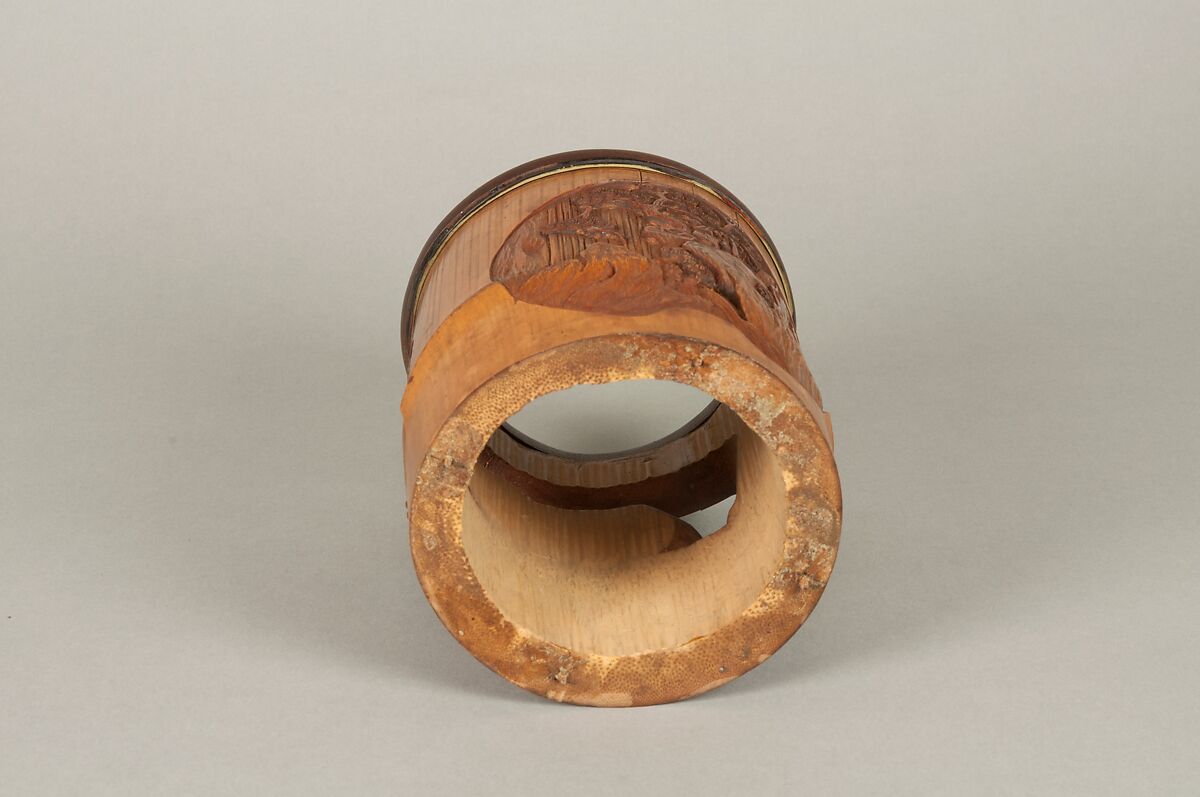 Brush Holder, Bamboo, lacquer, Japan