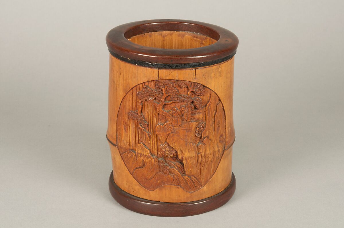 Brush Holder, Bamboo, lacquer, Japan