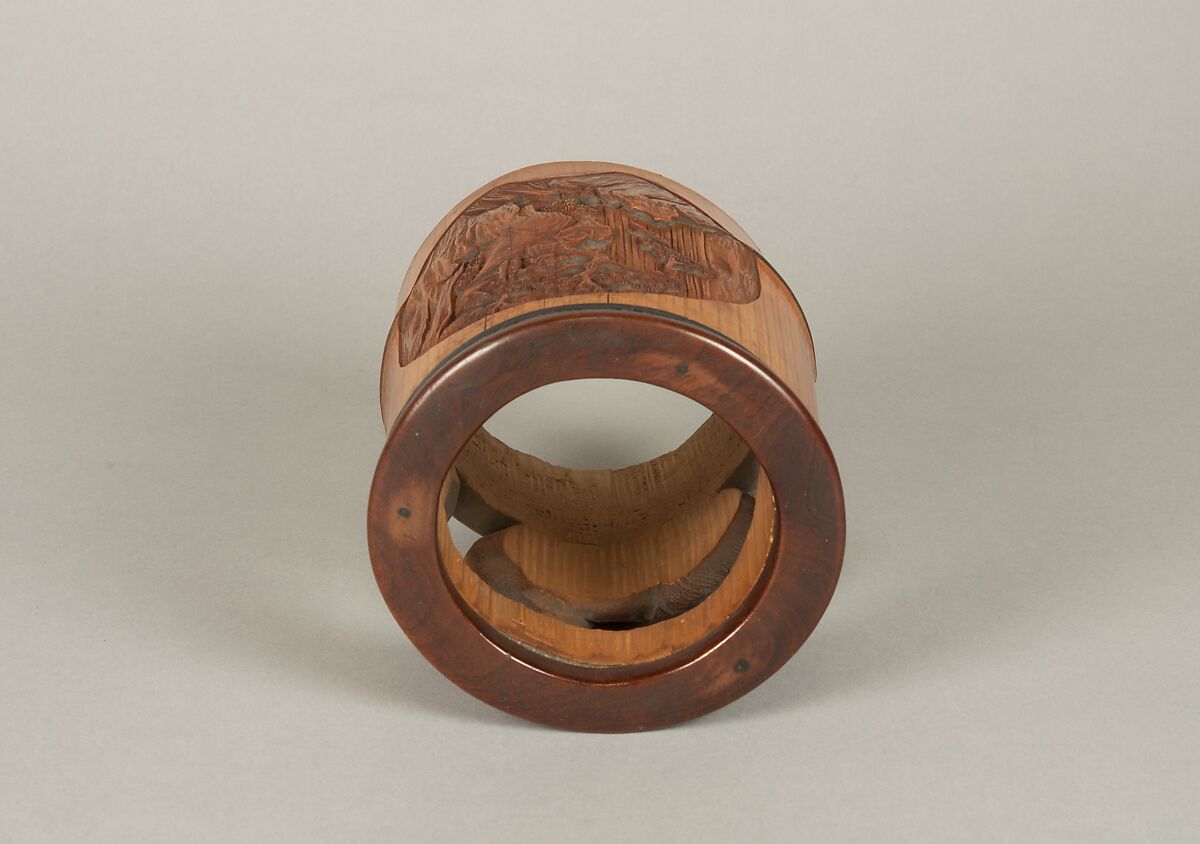 Brush Holder, Bamboo, lacquer, Japan