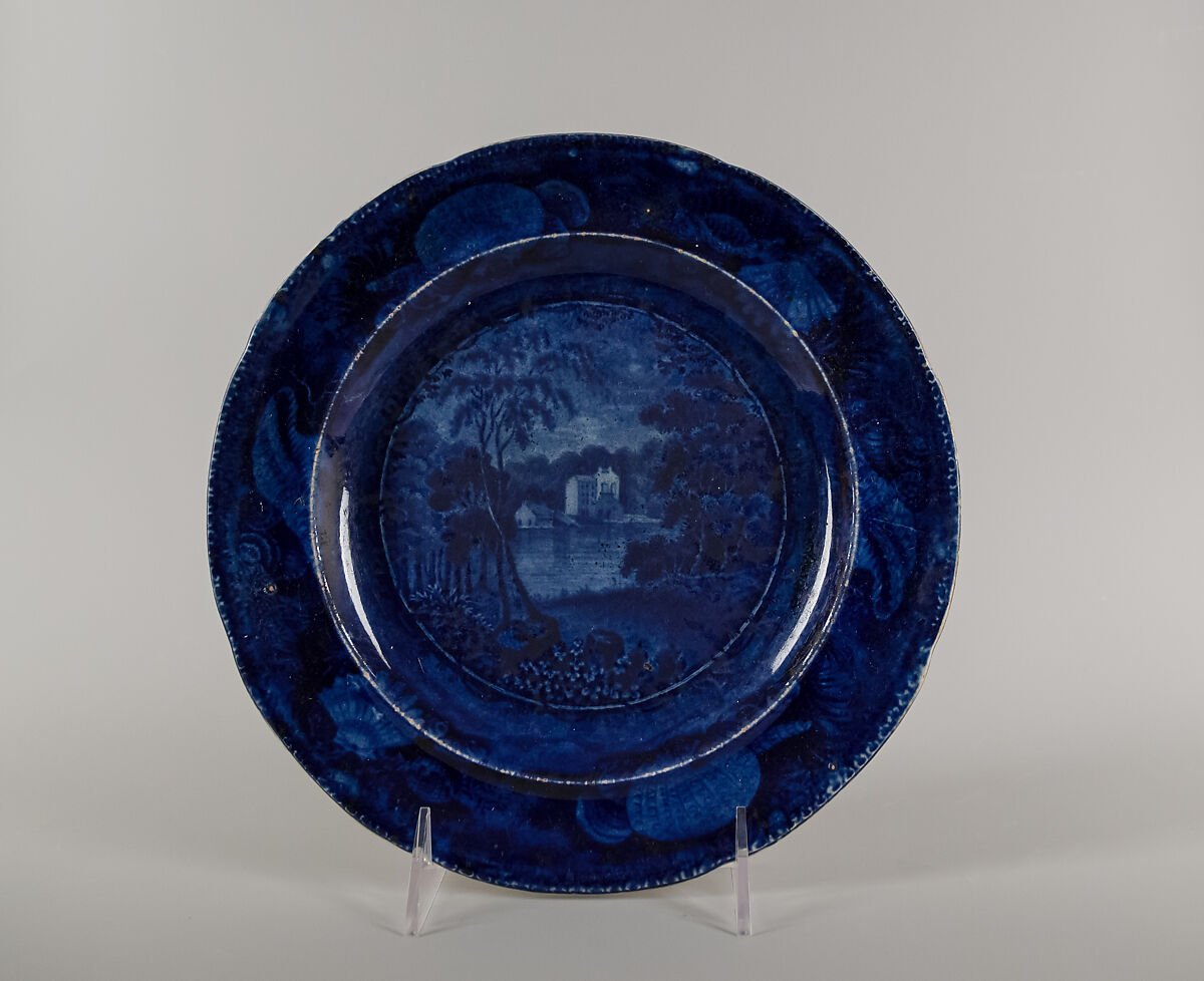 Plate, Enoch Wood &amp; Sons (British, active Burslem, 1818–46), Earthenware, transfer-printed, British (American market)