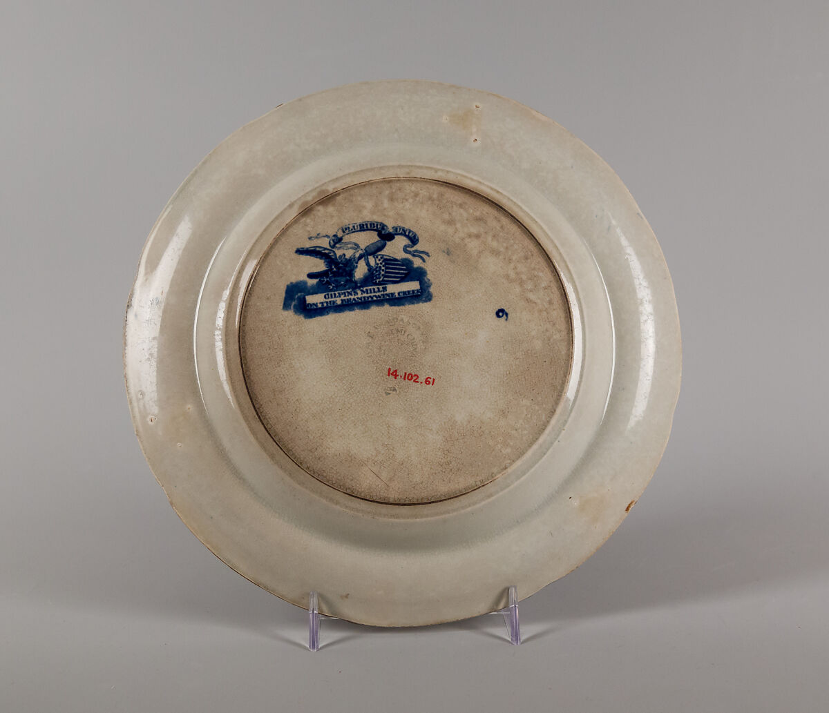 Plate, Enoch Wood &amp; Sons (British, active Burslem, 1818–46), Earthenware, transfer-printed, British (American market)