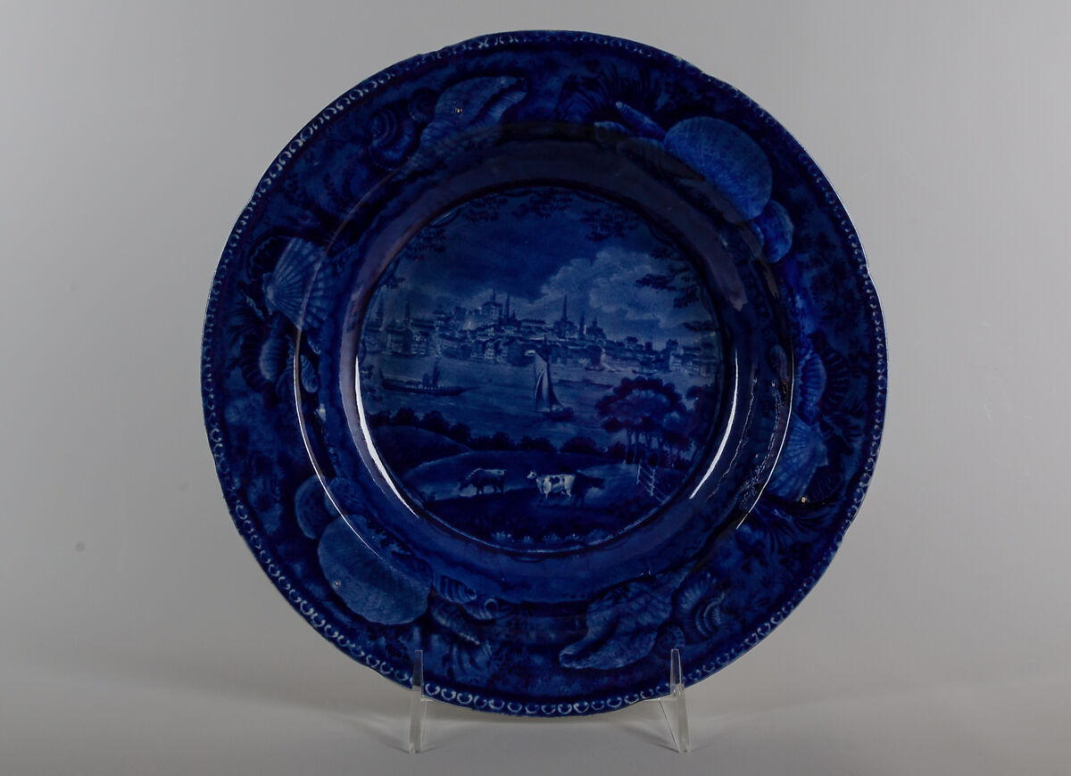 Soup Plate, Enoch Wood &amp; Sons (British, active Burslem, 1818–46), Earthenware, transfer-printed, British (American market)