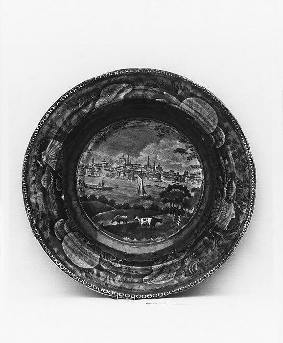 Soup Plate, Enoch Wood &amp; Sons (British, active Burslem, 1818–46), Earthenware, transfer-printed, British (American market) 