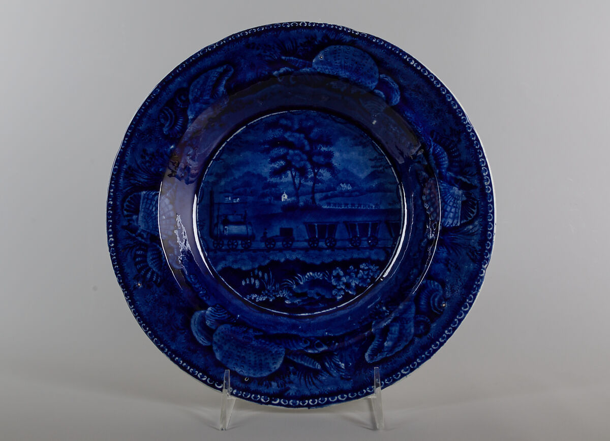 Plate, Enoch Wood &amp; Sons (British, active Burslem, 1818–46), Earthenware, transfer-printed, British (American market)