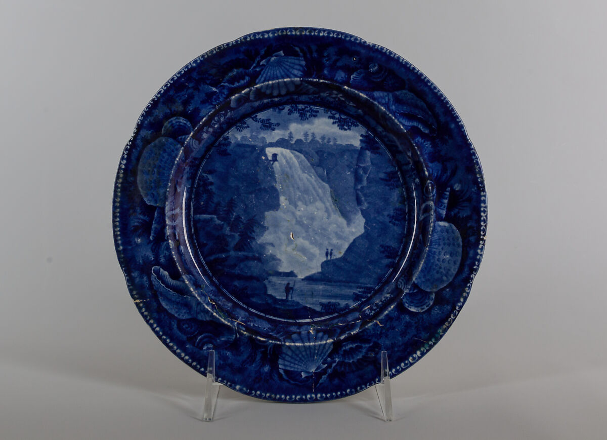 Plate, Enoch Wood &amp; Sons (British, active Burslem, 1818–46), Earthenware, transfer-printed, British (American market)