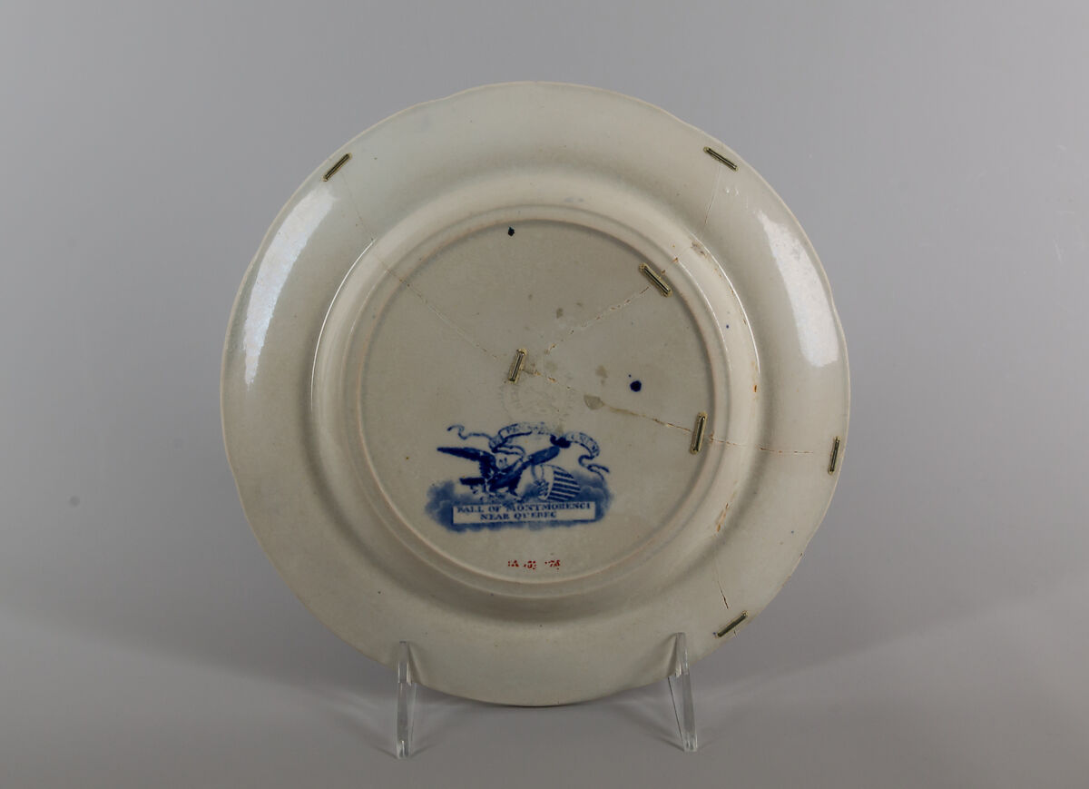 Plate, Enoch Wood &amp; Sons (British, active Burslem, 1818–46), Earthenware, transfer-printed, British (American market)