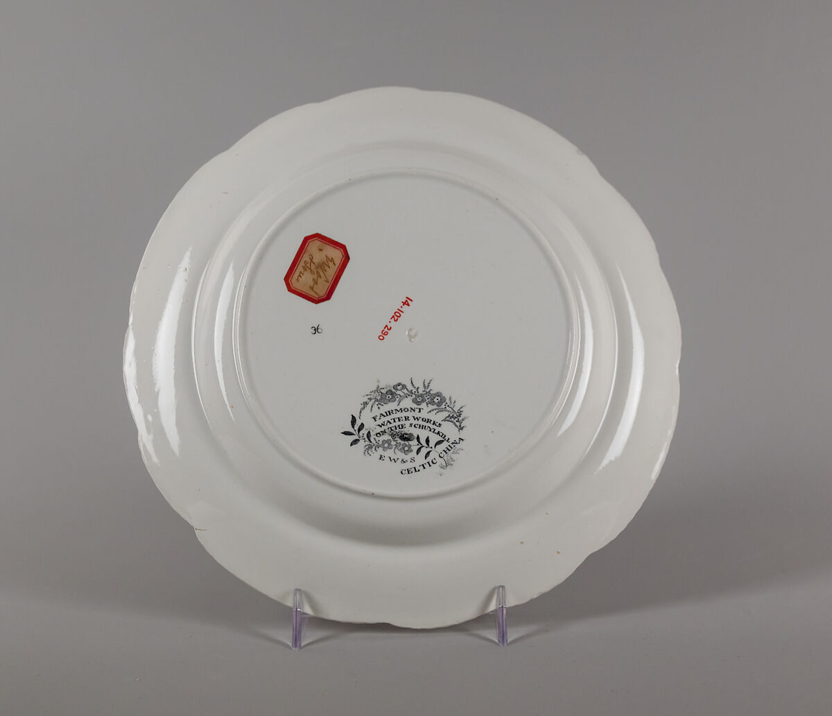 Plate, Enoch Wood &amp; Sons (British, active Burslem, 1818–46), Earthenware, transfer-printed, British (American market)