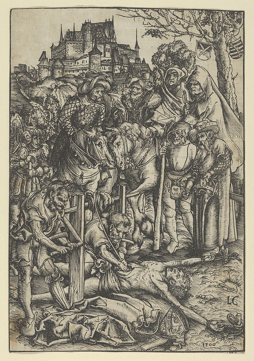 The Martyrdom of St. Erasmus, Lucas Cranach the Elder (German, Kronach 1472–1553 Weimar), Woodcut; second of two 