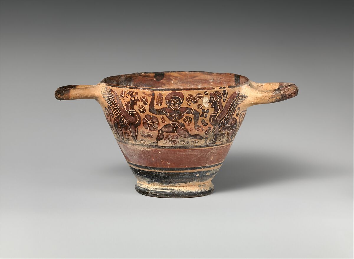 Terracotta skyphos | Etruscan, Etrusco-Corinthian | Archaic | The ...