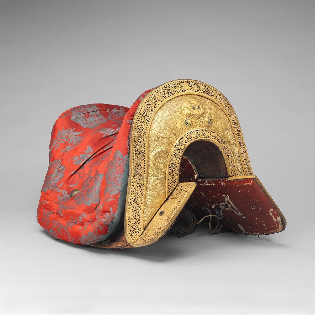 Armored Cavalryman, Steel, iron, gold, silver, copper alloy, brass, wood, leather, textile, bone, horn, silk, hair, turquoise, lead, Tibetan, and possibly Bhutanese and Nepalese