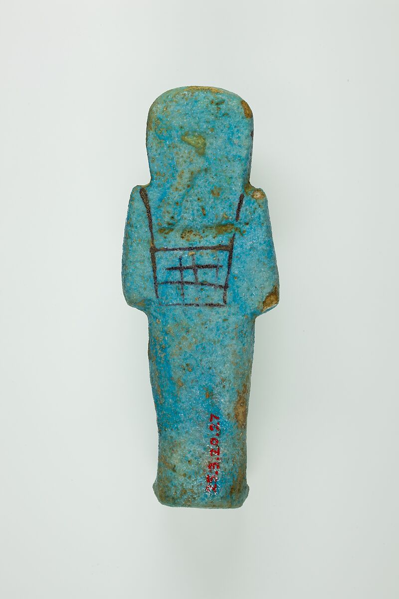 Worker Shabti of Henettawy (C), Daughter of Isetemkheb, Faience