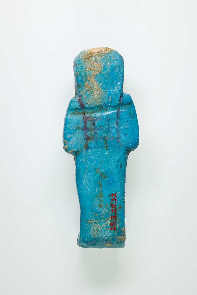 Worker Shabti of Henettawy (C), Daughter of Isetemkheb, Faience
