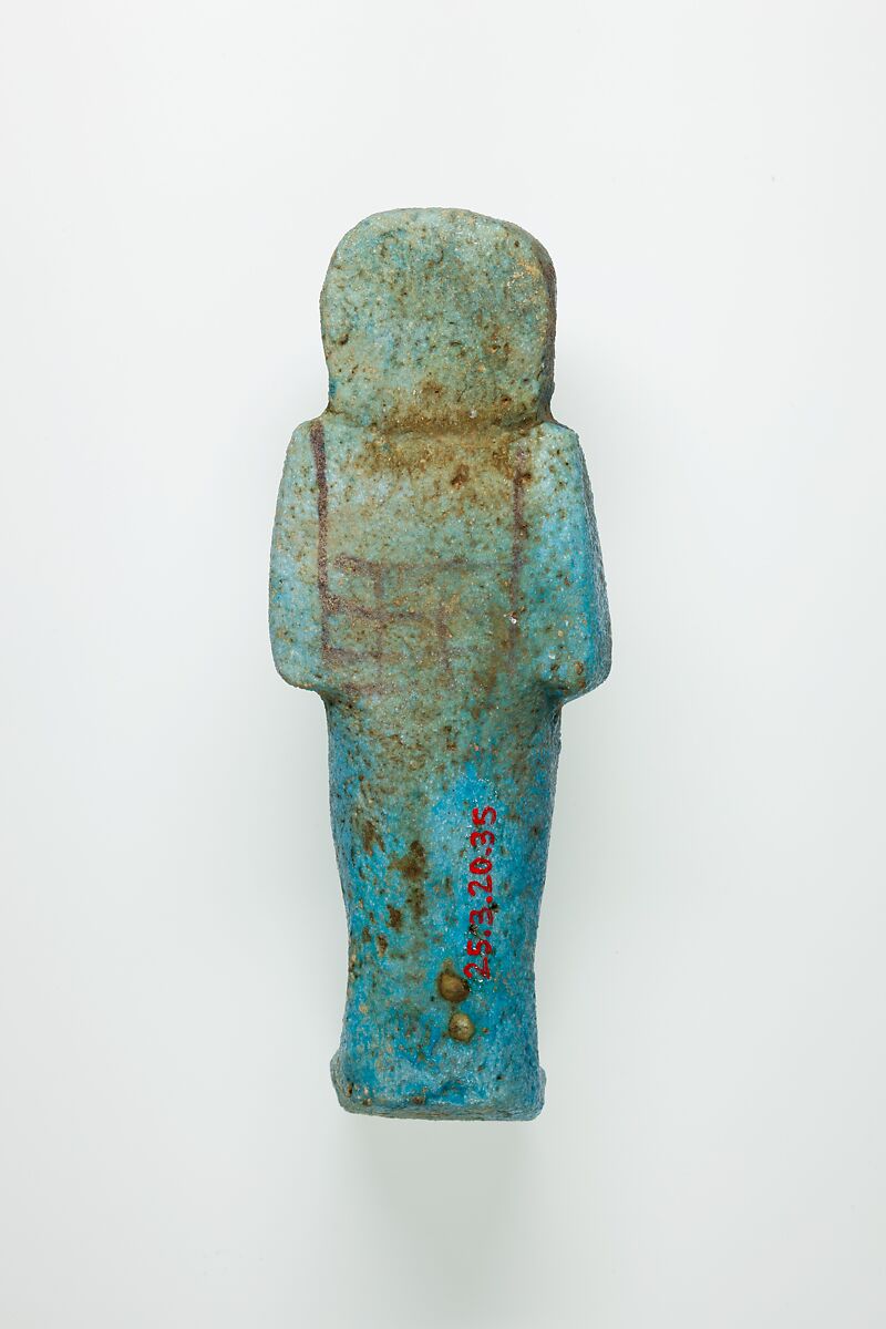 Worker Shabti of Henettawy (C), Daughter of Isetemkheb, Faience