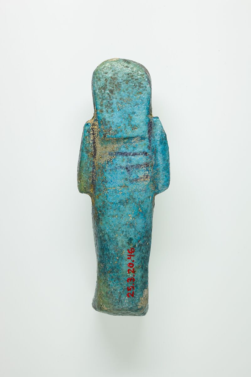 Worker Shabti of Henettawy (C), Daughter of Isetemkheb, Faience