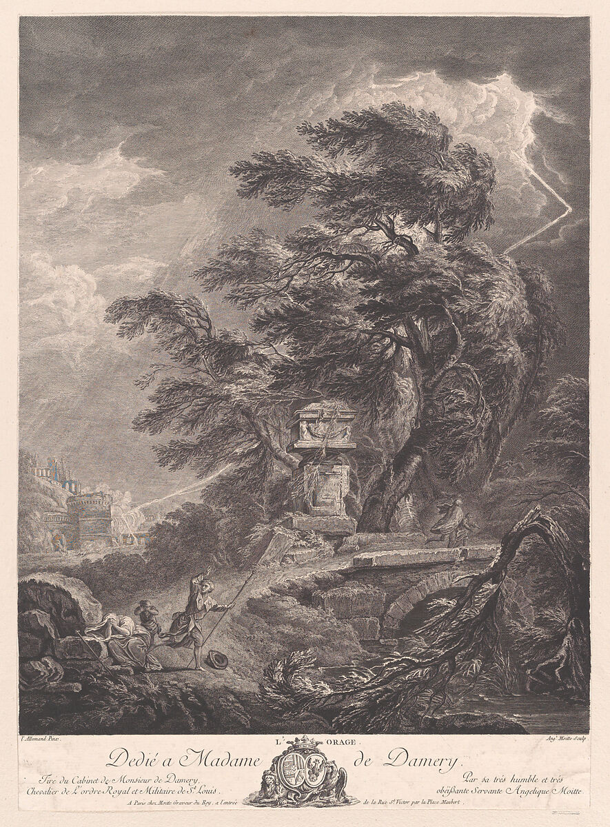 Tempest, Angélique Moitte (French, active ca. 1770), Etching and engraving 