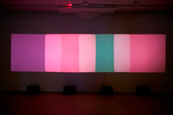 Shutter Interface, Paul Sharits (American, Denver, Colorado 1943–1993 Buffalo, New York), Four-channel 16mm film, color, sound