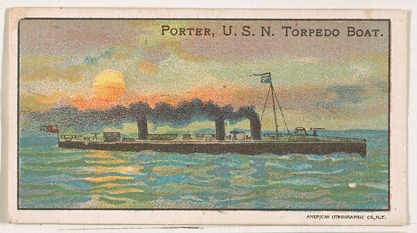 Porter, U. S. N. Torpedo Boat, from the Nation's Pride series (E4), Issued by Anonymous, American, 20th century, Commercial color lithograph 