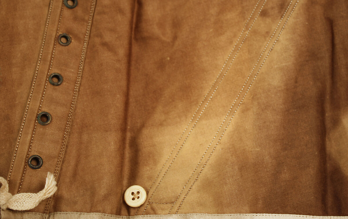 Abdominal Supporter, cotton, linen, silk, metal, bone, probably British