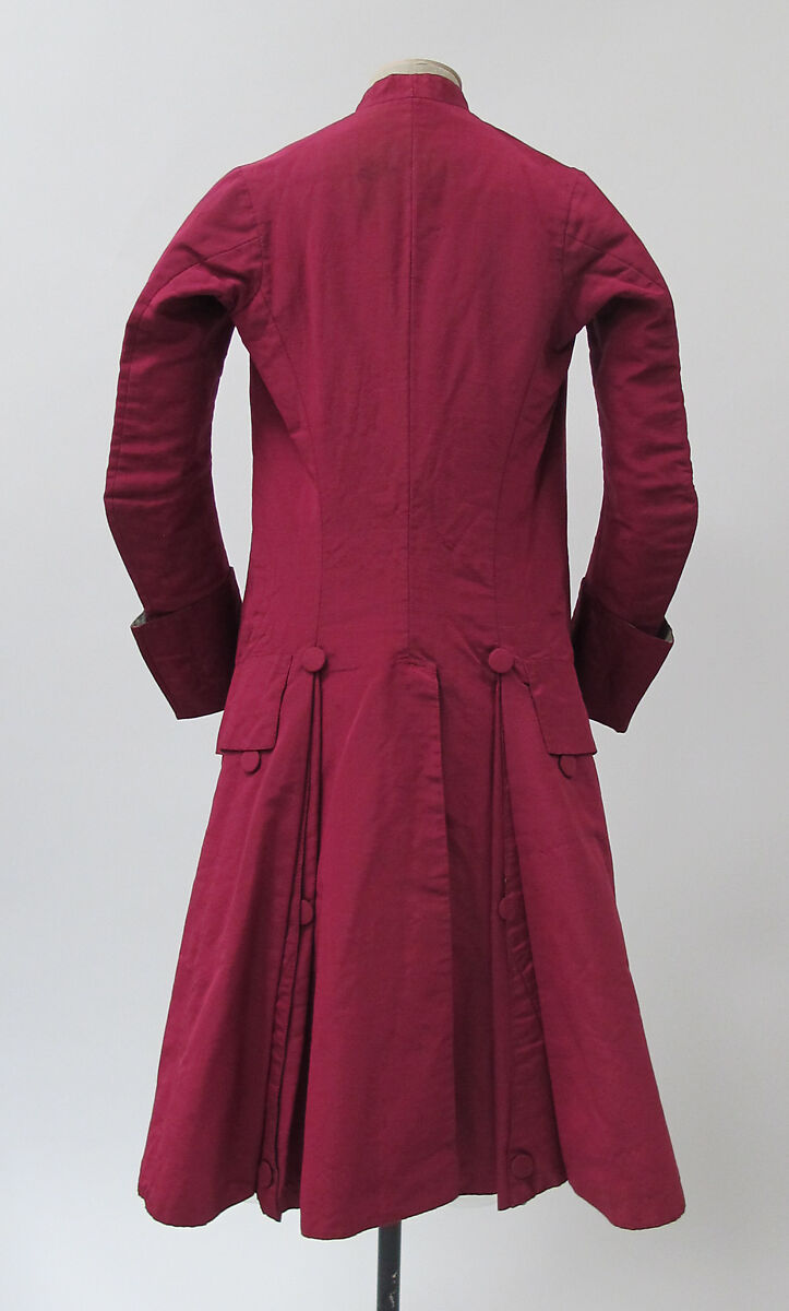 Suit, wool, silk, cotton, probably British