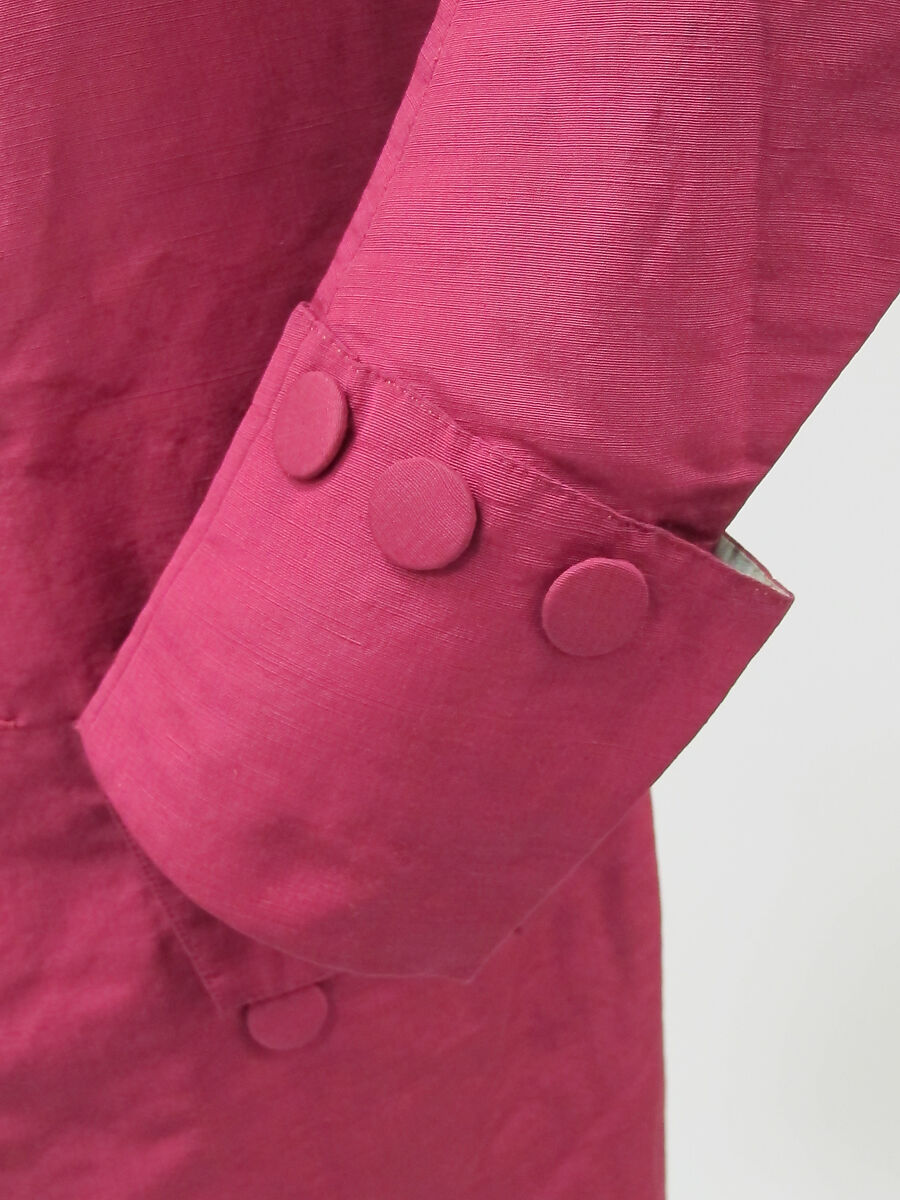 Suit, wool, silk, cotton, probably British