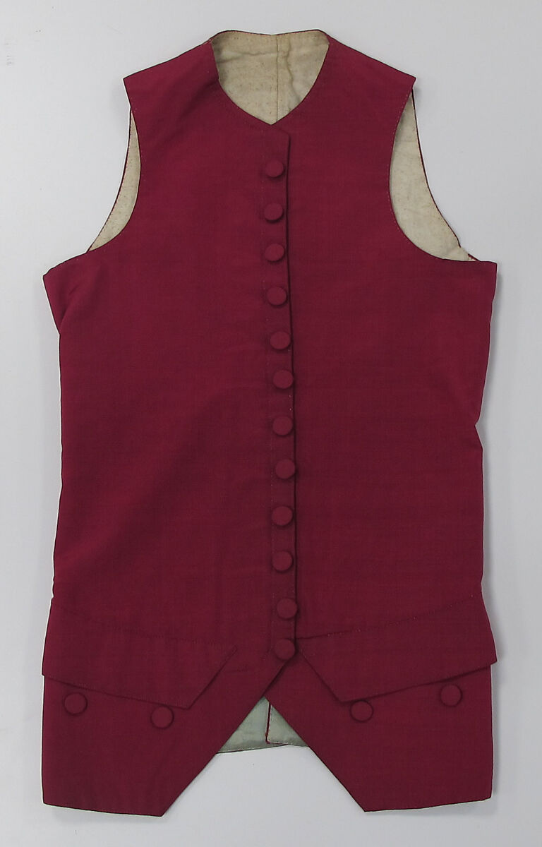 Suit, wool, silk, cotton, probably British