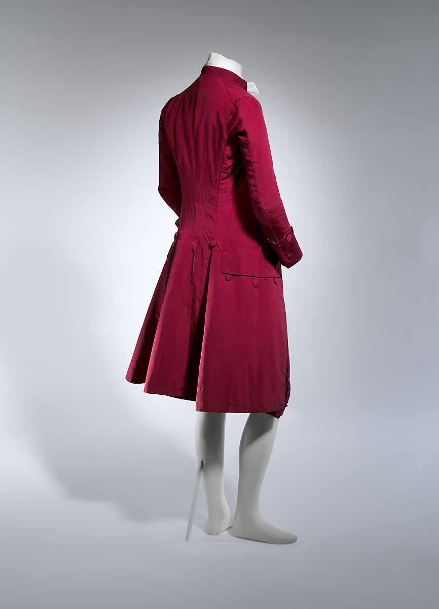 Suit, wool, silk, cotton, probably British