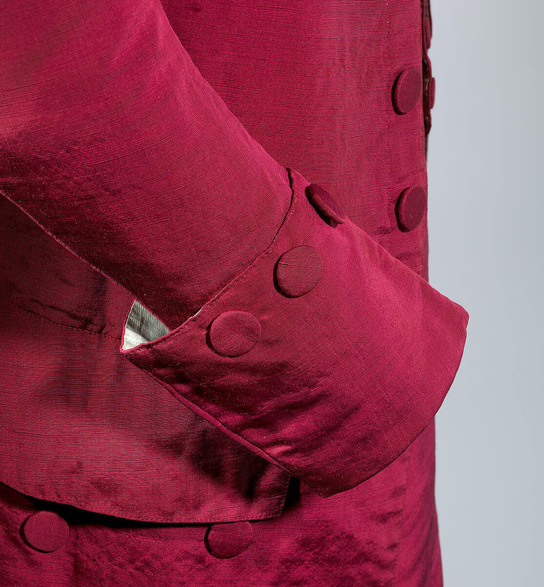 Suit, wool, silk, cotton, probably British