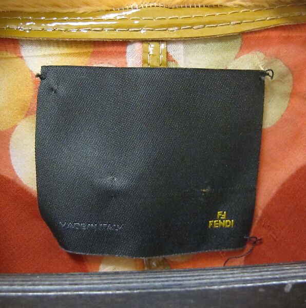 Coat, Fendi (Italian, founded 1925), fur (mink), silk, leather, metal, Italian