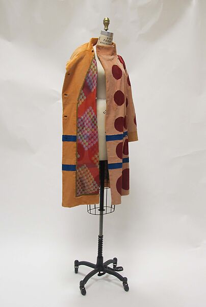 Coat, Fendi (Italian, founded 1925), fur (mink), silk, leather, metal, Italian