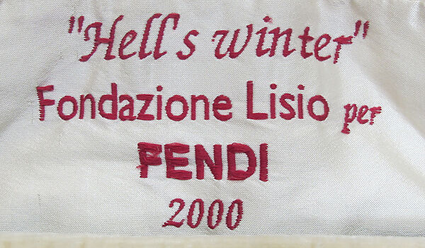 "Hell's Winter", Fendi (Italian, founded 1925), silk, leather, metal, Italian