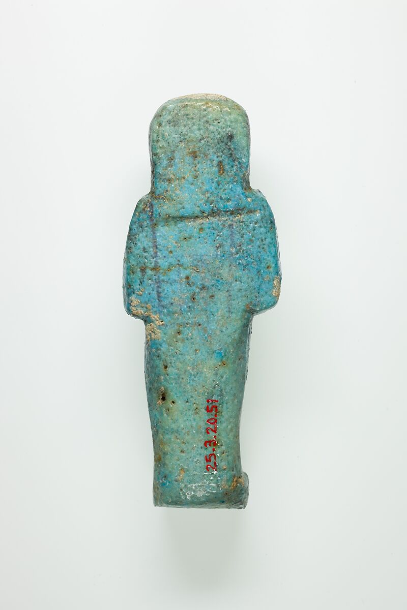 Worker Shabti of Henettawy (C), Daughter of Isetemkheb, Faience