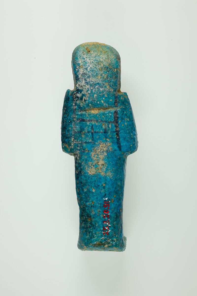 Worker Shabti of Henettawy (C), Daughter of Isetemkheb, Faience