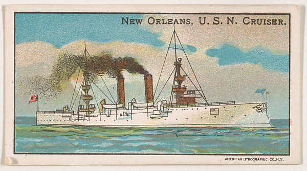 New Orleans, U.S.N. Cruiser, from the Nation's Pride series (E4), Issued by Anonymous, American, 20th century, Commercial color lithograph 