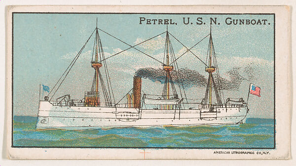 Petrel, U.S.N. Gunboat, from the Nation's Pride series (E4), Issued by Anonymous, American, 20th century, Commercial color lithograph 