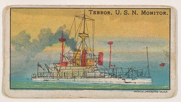 Terror, U.S.N. Monitor, from the Nation's Pride series (E4), Issued by Anonymous, American, 20th century, Commercial color lithograph 