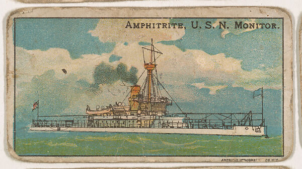 Amphitrite, U.S.N. Monitor, from the Nation's Pride series (E4), Issued by Anonymous, American, 20th century, Commercial color lithograph 