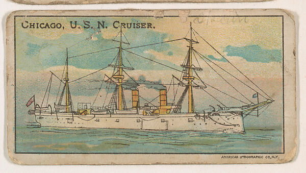 Chicago, U.S.N. Cruiser, from the Nation's Pride series (E4), Issued by Anonymous, American, 20th century, Commercial color lithograph 