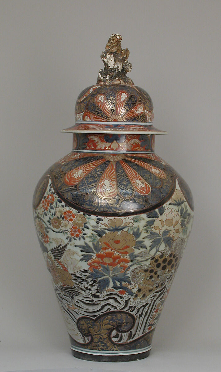 Baluster Shaped Vase Part Of An Assembled Garniture Japanese For Export Market Hizen Ware Imari Type The Metropolitan Museum Of Art