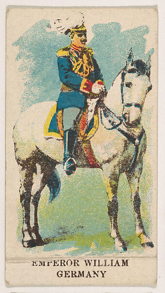 Emperor William, Germany, from the Military Caramels series (E5), Issued by the Philadelphia Caramel Co., Camden, New Jersey or by, Commercial color lithograph 