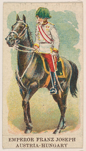Emperor Franz Joseph, Austria-Hungary, from the Military Caramels series (E5), Issued by the Philadelphia Caramel Co., Camden, New Jersey or by, Commercial color lithograph 