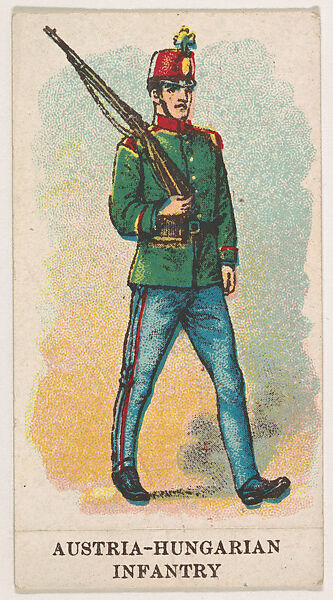 Austria-Hungarian Infantry, from the Military Caramels series (E5), Issued by the Philadelphia Caramel Co., Camden, New Jersey or by, Commercial color lithograph 