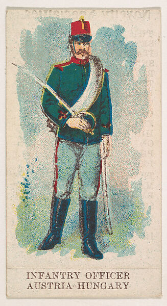 Infantry Officer, Austria-Hungary, from the Military Caramels series (E5), Issued by the Philadelphia Caramel Co., Camden, New Jersey or by, Commercial color lithograph 