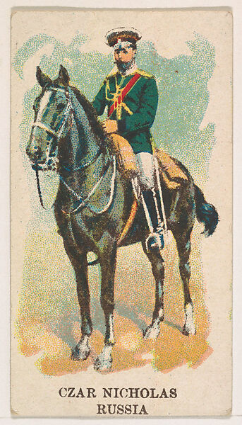 Czar Nicholas, Russia, from the Military Caramels series (E5), Issued by the Philadelphia Caramel Co., Camden, New Jersey or by, Commercial color lithograph 