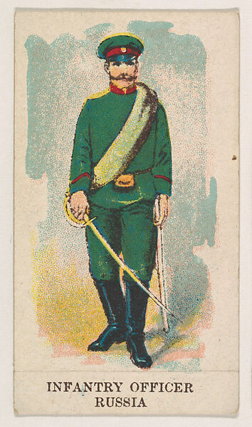 Infantry Officer, Russia, from the Military Caramels series (E5), Issued by the Philadelphia Caramel Co., Camden, New Jersey or by, Commercial color lithograph 