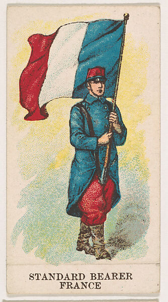 Standard Bearer, France, from the Military Caramels series (E5), Issued by the Philadelphia Caramel Co., Camden, New Jersey or by, Commercial color lithograph 