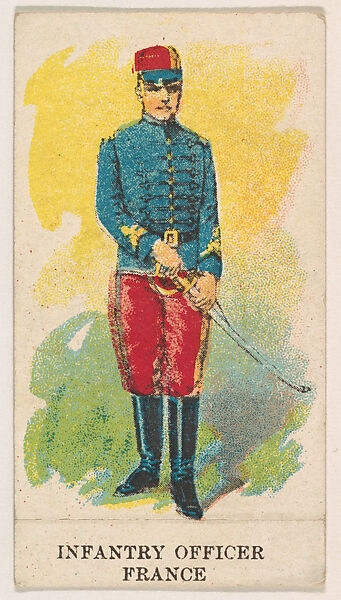 Infantry Officer, France, from the Military Caramels series (E5), Issued by the Philadelphia Caramel Co., Camden, New Jersey or by, Commercial color lithograph 