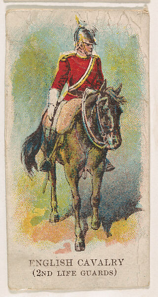 English Cavalry, 2nd Life Guards, from the Military Caramels series (E5), Issued by the Philadelphia Caramel Co., Camden, New Jersey or by, Commercial color lithograph 