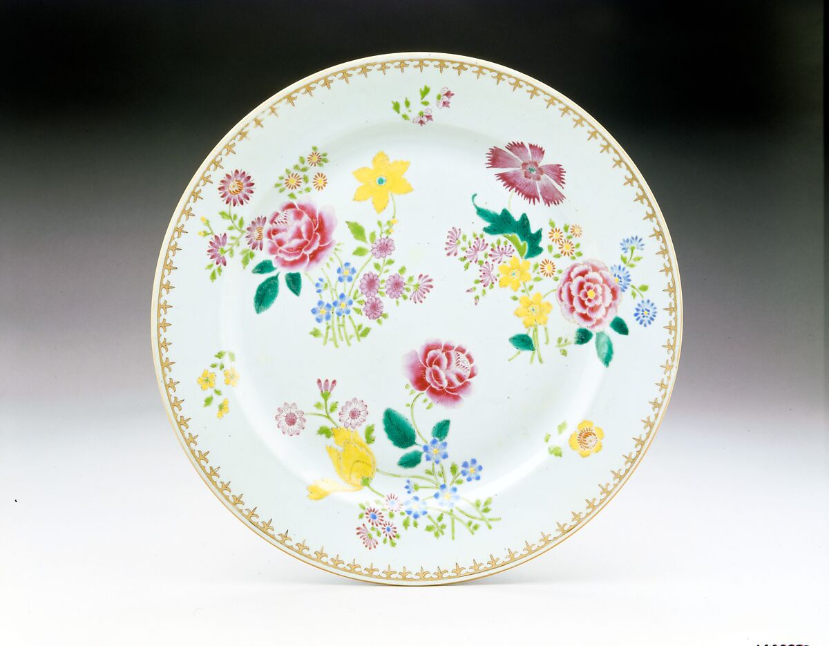 Plate, Porcelain, Chinese, for American market 