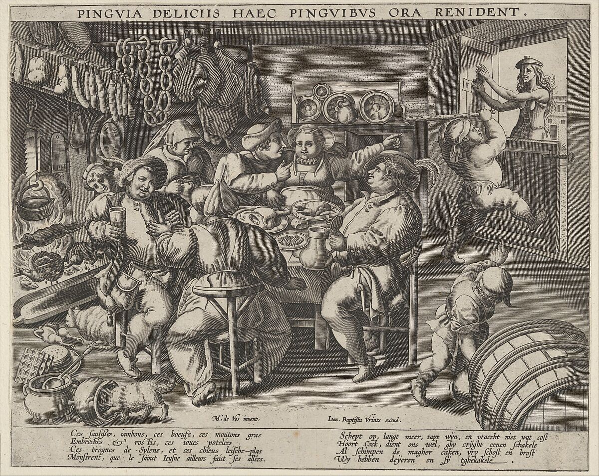 Rich Kitchen, Anonymous, Netherlandish, late 16th century, Engraving; first state of four 